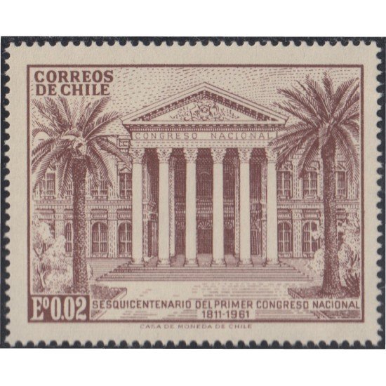 Chile 294 1961 150 Años del 1º Congreso Nacional MH Chile 294 1961 150 Años del 1º Congreso Nacional MH