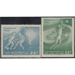 Chile 295/96 1962 Copa del Mundo de fútbol MNH