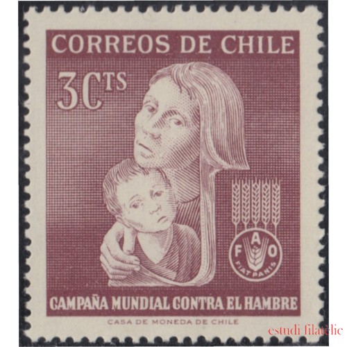 Chile 299 1963 Campaña mundial contra el hambre Cruz Roja MH