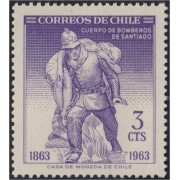 Chile 301 1963 100 Años del cuerpo de bomberos de Santiago Monumento MNH