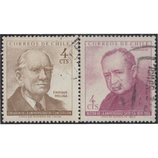 Chile 302/03 1964/65 Enrique Molina Carlos Casanueva usado Chile 302/03 1964/65 Enrique Molina Carlos Casanueva usado