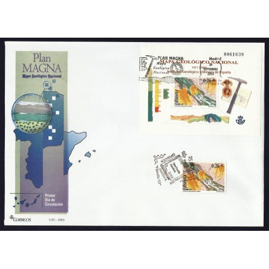 España 4036 2003 HB + sello con matasello y Sobre Primer Día Plan Magna España 4036 2003 HB + sello con matasello y Sobre Primer Día Plan Magna