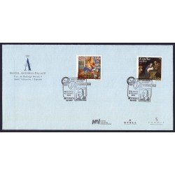 España 3835+3836 2001 matasello de la peseta al euro Valencia 2002 Navidad España 3835+3836 2001 matasello de la peseta al euro Valencia 2002 Navidad
