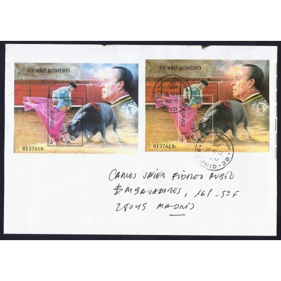 España 3834 2001 HB circulada Sobre Toros España 3834 2001 HB circulada Sobre Toros