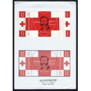 España 4828 2013 2 sellos sobre circulado Emisión España-Bélgica Cruz Roja