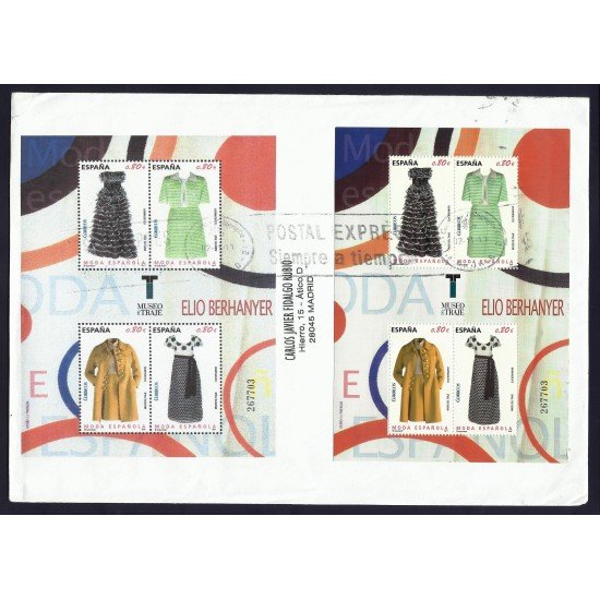 España 4674 2011 Hojita sobre circulado Elio Bernhayer Moda Española