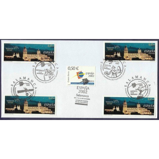 España 3813+3877 2001 sobre matasello Salamanca Ciudad Europea de la Cultura España 3813+3877 2001 sobre matasello Salamanca Ciudad Europea de la Cultura