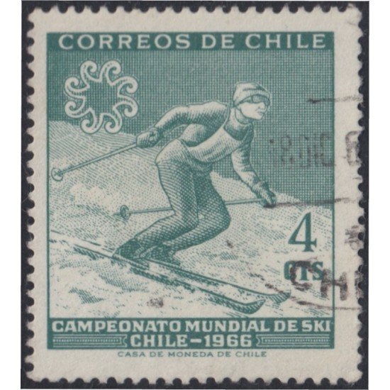Chile 309 1965 Campeonato Mundial de Esquí usado Chile 309 1965 Campeonato Mundial de Esquí usado