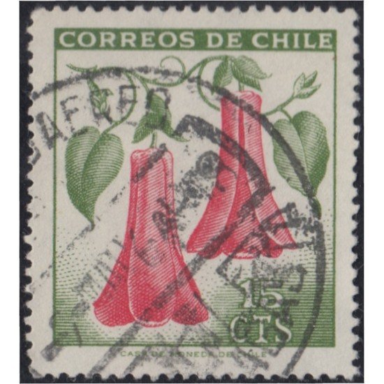 Chile 310 1965 Serie Antigua Flor Nacional usado Chile 310 1965 Serie Antigua Flor Nacional usado