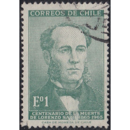 Chile 311 1966 Centenario de la muerte de Lorenzo Sazie usado Chile 311 1966 Centenario de la muerte de Lorenzo Sazie usado