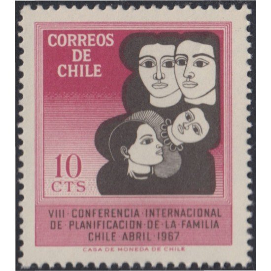 Chile 318 1967 VII Conferencia Internacional de planificación de la familia MNH Chile 318 1967 VII Conferencia Internacional de planificación de la familia MNH