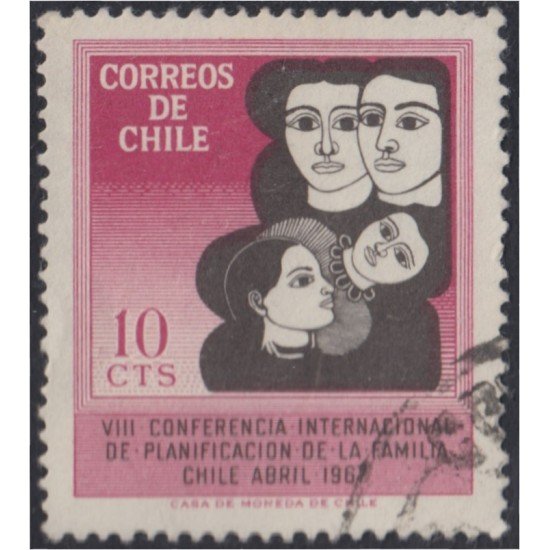 Chile 318 1967 VII Conferencia Internacional de planificación de la familia usado Chile 318 1967 VII Conferencia Internacional de planificación de la familia usado