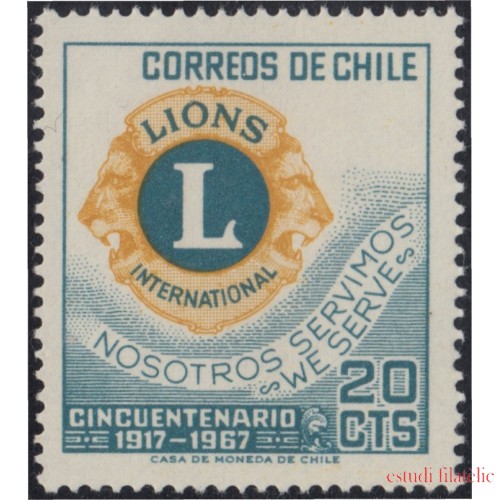 Chile 320 1967 50 Años de Lions International MNH