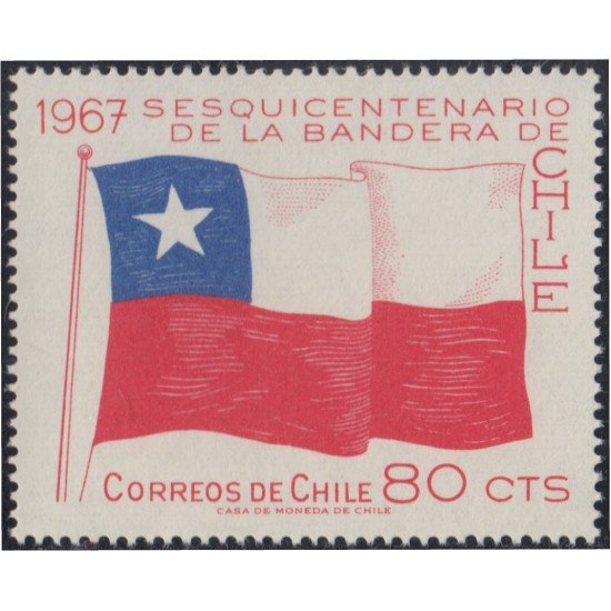 Chile 321 1967 150 Años de la Bandera Nacional MH Chile 321 1967 150 Años de la Bandera Nacional MH
