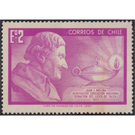 Chile 326 1968 Homenaje a Juan I. Molina MNH Chile 326 1968 Homenaje a Juan I. Molina MNH