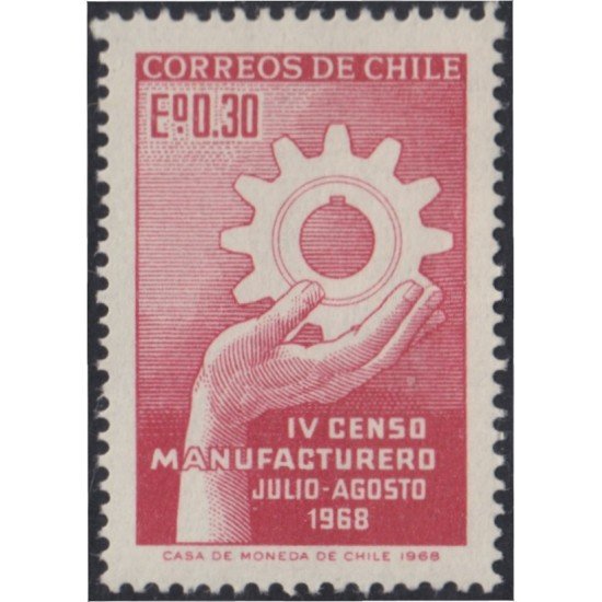 Chile 328 1968 IV Censo Manufacturado MNH Chile 328 1968 IV Censo Manufacturado MNH
