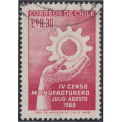 Chile 328 1968 IV Censo Manufacturado usado Chile 328 1968 IV Censo Manufacturado usado