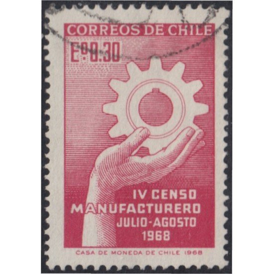 Chile 328 1968 IV Censo Manufacturado usado Chile 328 1968 IV Censo Manufacturado usado