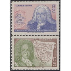 Chile 331/32 1968 Don Francisco García Huidobro y Felipe V MNH Chile 331/32 1968 Don Francisco García Huidobro y Felipe V MNH