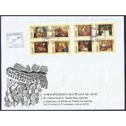 España 3925-3932C 2002 Carnet matasello y Sobre Salamanca 2002 Emisión privada España 3925-3932C 2002 Carnet matasello y Sobre Salamanca 2002 Emisión privada