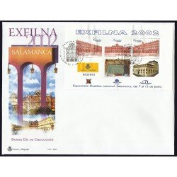 España 3906 2002 Hojita Sobre Primer Día matasello Exfilna Salamanca 2002 España 3906 2002 Hojita Sobre Primer Día matasello Exfilna Salamanca 2002