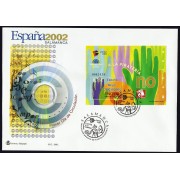 España 3949 2002 HB Sobre Primer Día matasello Expo Mundial Filatelia