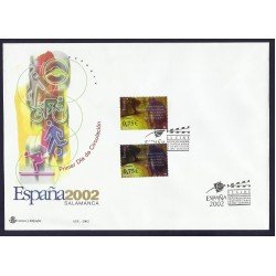 España 3948 2 sellos 2002 Sobre Primer Día matasello Expo Mundial Filatélica España 3948 2 sellos 2002 Sobre Primer Día matasello Expo Mundial Filatélica