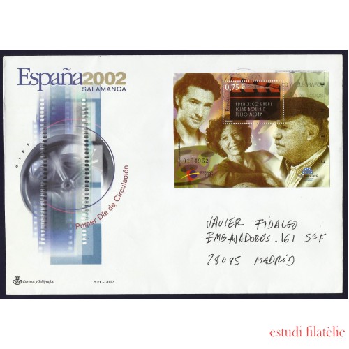 España 3944 2002 HB  Sobre Primer Día circulado Exposición Mundial