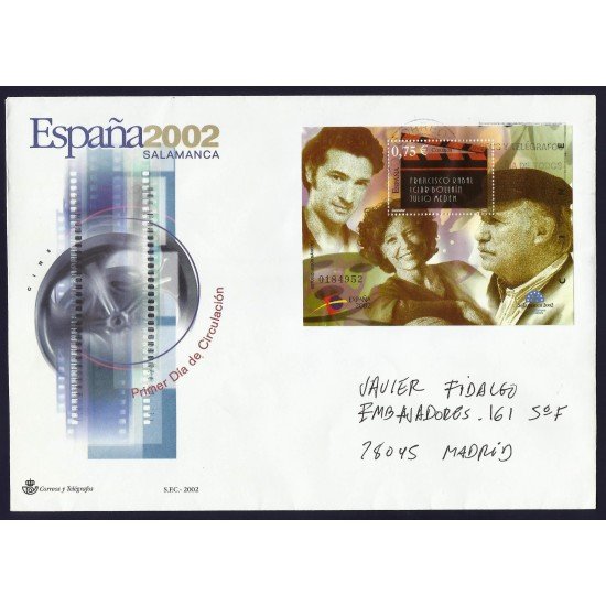 España 3944 2002 HB Sobre Primer Día circulado Exposición Mundial España 3944 2002 HB Sobre Primer Día circulado Exposición Mundial