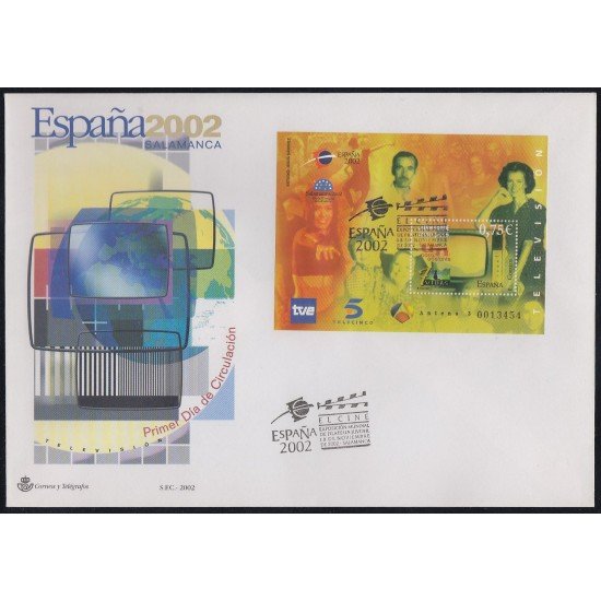 España 3945 HB Sobre Primer Día Expo Mundial Filatélica Salamanca 2002 España 3945 HB Sobre Primer Día Expo Mundial Filatélica Salamanca 2002