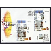 España 4045 2003 2 HB + sello Sobre Primer Día XXV Aniv. de la Constitución