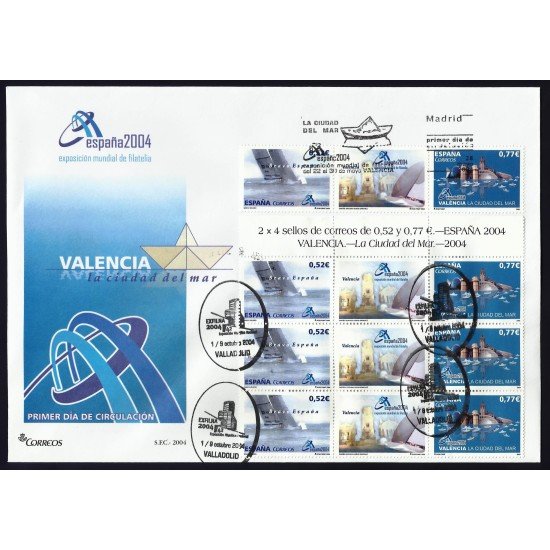 España 4092-4093 2004 Sobre Primer Día Exposición Mundial Valencia España 4092-4093 2004 Sobre Primer Día Exposición Mundial Valencia