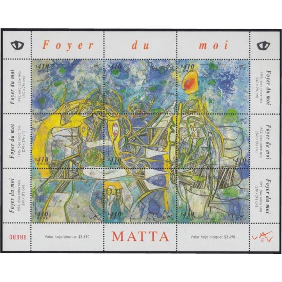 Chile 1826/34 2008 Foyer du moi Pintura MNH Chile 1826/34 2008 Foyer du moi Pintura MNH