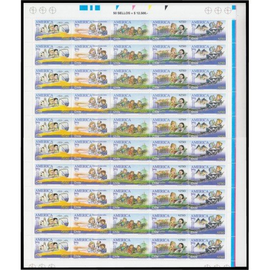 Chile 1769/73 2007 Serie América UPAEP. Educación para todos MNH Chile 1769/73 2007 Serie América UPAEP. Educación para todos MNH
