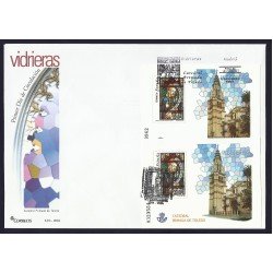 España 4132 2004 2 HB matasello Sobre Primer Día XXXVII Feria Nacional Vidrieras