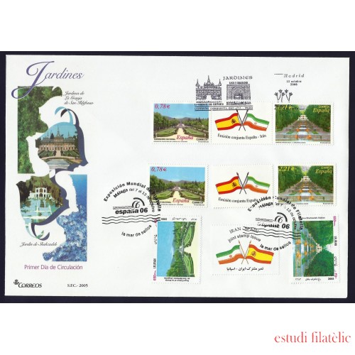España 4186-4187 2005 Tríptico + sellos matasello Sobre Primer Día Expo Mundial