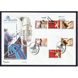 España 4085-4086 2004 Tríptico + sellos con matasello Sobre Exfilna España 4085-4086 2004 Tríptico + sellos con matasello Sobre Exfilna
