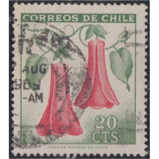 Chile 333 1969 Flor Nacional Flower usado Chile 333 1969 Flor Nacional Flower usado