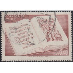 Chile 338 1969 4º Centenario de la Biblia en español usado Chile 338 1969 4º Centenario de la Biblia en español usado