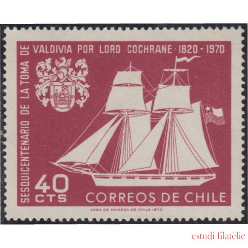 Chile 343 1970 Toma de Valdivia Barco Boat MNH