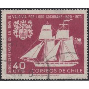 Chile 343 1970 Toma de Valdivia Barco Boat usado