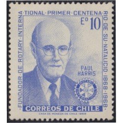 Chile 346 1970 100 Años del nacimiento de Paul Harris MNH Chile 346 1970 100 Años del nacimiento de Paul Harris MNH