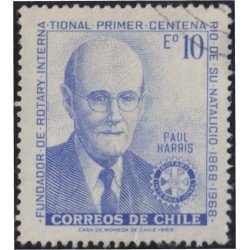 Chile 346 1970 100 Años del nacimiento de Paul Harris usado Chile 346 1970 100 Años del nacimiento de Paul Harris usado