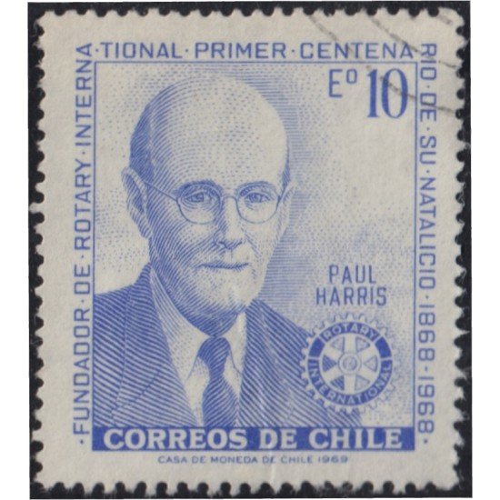 Chile 346 1970 100 Años del nacimiento de Paul Harris usado Chile 346 1970 100 Años del nacimiento de Paul Harris usado