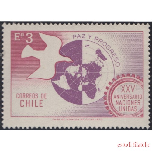 Chile 357 1970 25º aniversario de la ONU MNH
