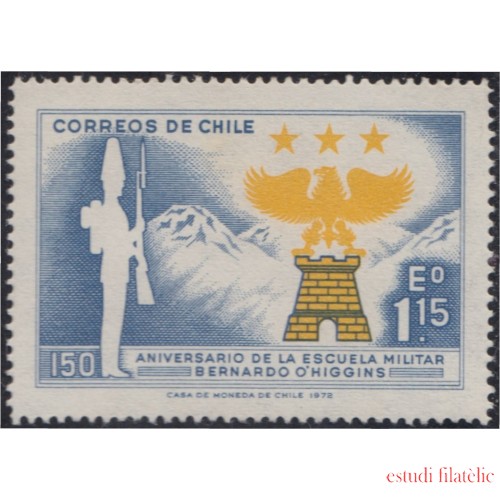 Chile 379 1972 150 Años de la escuela militar Bernardo O´Higgins MNH