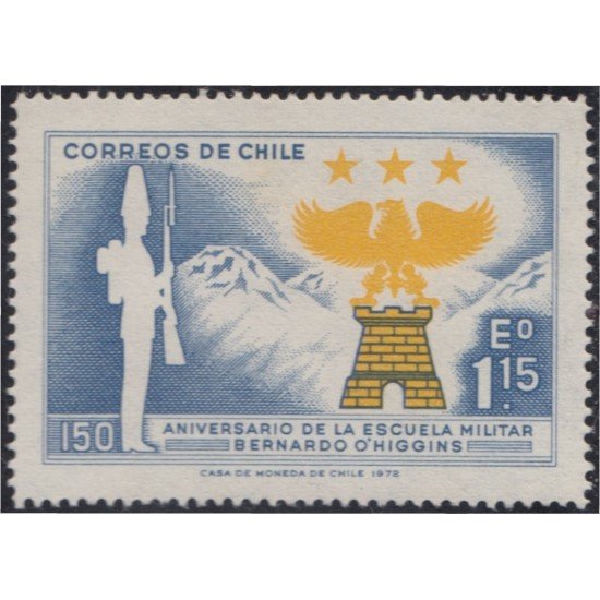 Chile 379 1972 150 Años de la escuela militar Bernardo O´Higgins MNH Chile 379 1972 150 Años de la escuela militar Bernardo O´Higgins MNH