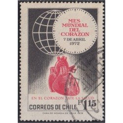 Chile 382 1972 Mes mundial del corazón usado Chile 382 1972 Mes mundial del corazón usado