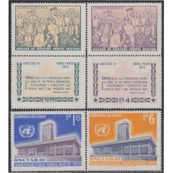 Chile 383/86 1972 3º Conferencia de la ONU por el comercio y el desarrollo MNH Chile 383/86 1972 3º Conferencia de la ONU por el comercio y el desarrollo MNH