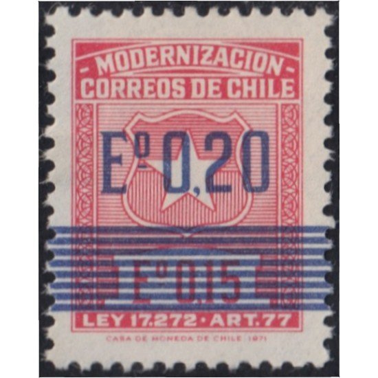 Chile 390 1972 Modernización de correos MNH Chile 390 1972 Modernización de correos MNH